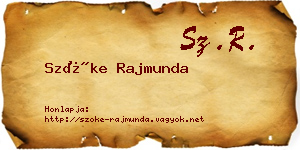 Szőke Rajmunda névjegykártya
