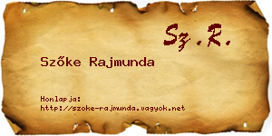 Szőke Rajmunda névjegykártya