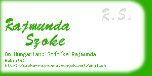 rajmunda szoke business card